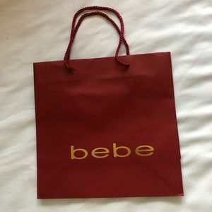 NEW BEBE paper shopping gift bag